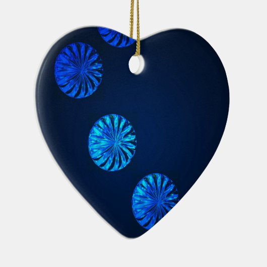 Irish Design Blue Crystal Keramisch Ornament (Rechts)