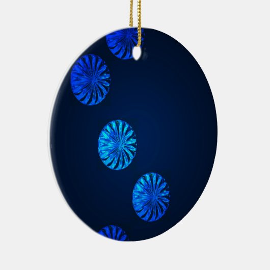 Irish Design Blue Crystal Keramisch Ornament (Rechts)