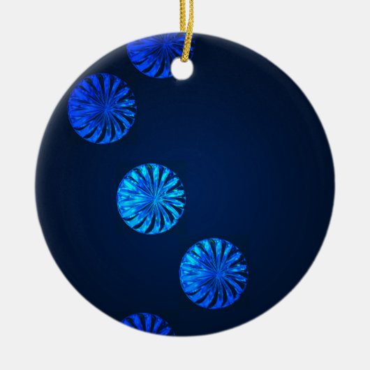 Irish Design Blue Crystal Keramisch Ornament (Voorkant)