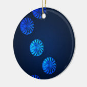 Irish Design Blue Crystal Keramisch Ornament (Links)