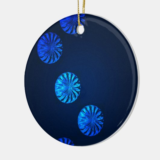 Irish Design Blue Crystal Keramisch Ornament (Links)