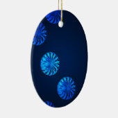 Irish Design Blue Crystal Keramisch Ornament (Rechts)