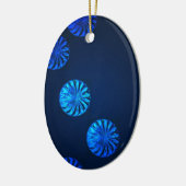 Irish Design Blue Crystal Keramisch Ornament (Links)