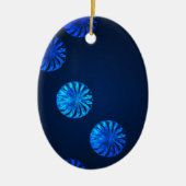 Irish Design Blue Crystal Keramisch Ornament (Voorkant)