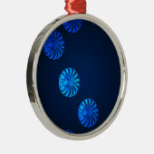 Irish Design Blue Crystal Metalen Ornament (Rechts)