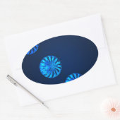 Irish Design Blue Crystal Ovale Sticker (Envelop)