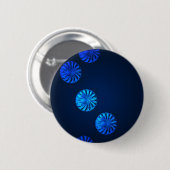 Irish Design Blue Crystal Ronde Button 5,7 Cm (Voorkant /achterkant)