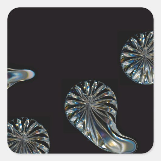 Irish Design-The Crystal Collectie Vierkante Sticker (Voorkant)