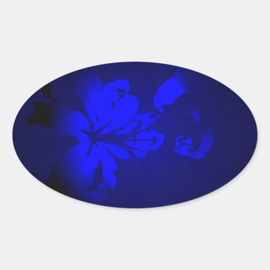 Irish Design-The Flower Collectie Ovale Sticker (Voorkant)