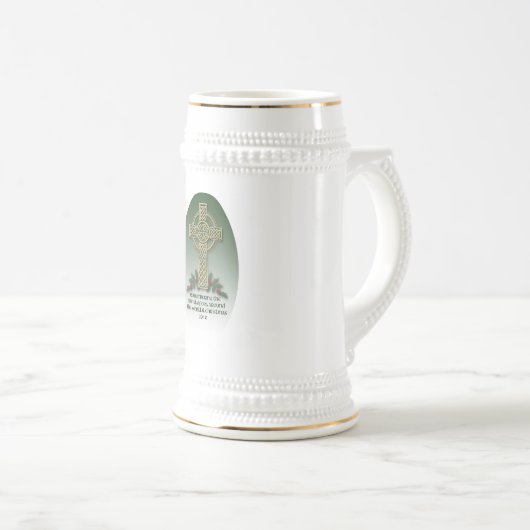 Irish Diaspora keramische keramische bier Stein Bierpul (Voorkant rechts)