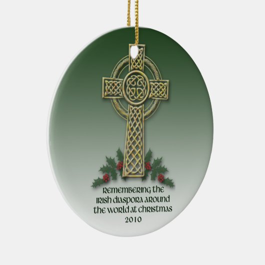 Irish Diaspora Kerstannament Keramisch Ornament (Rechts)