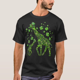 Irish Dierenvriend Clover Africa Giraffe St Patric T-shirt