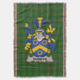 Irish Dobbyn Coat of Arms Family Crest Ireland Deken