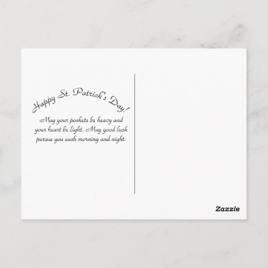 Irish Dog St. Patrick's Day Briefkaart (Achterkant)