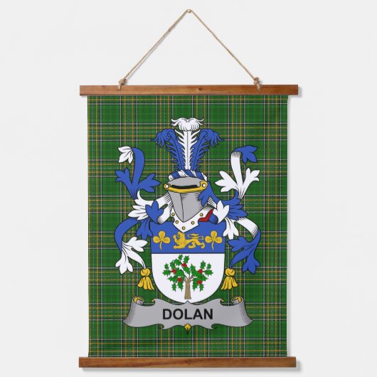Irish Dolan or O_Dolan Coat of Arms Family Crest Hangend Wandkleed (Voorkant)