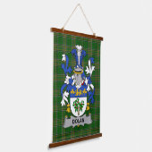 Irish Dolan or O_Dolan Coat of Arms Family Crest Hangend Wandkleed (Gebogen)