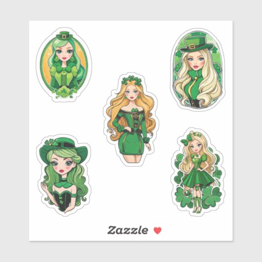 Irish Dolls Sticker Pack (x5) (Vel)