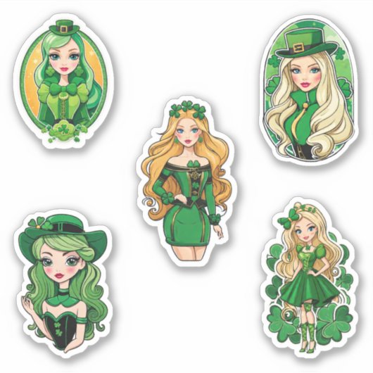 Irish Dolls Sticker Pack (x5) (Voorkant)