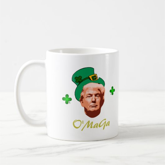 Irish Donald 'O'MaGa' Trump St. Patrick's Day Koffiemok (Links)