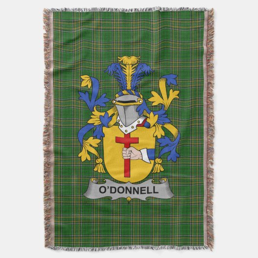 Irish Donnell of O_Donnell Wapenschild Familie Aut Deken (Voorkant Verticaal)