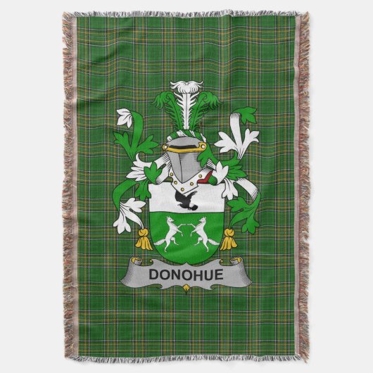 Irish Donohue of O_Donohue Wapen Familie Cr Deken (Voorkant Verticaal)