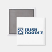 Irish Doodle Blue Magneet (Voorkant / Achterkant)