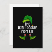 Irish Doodle Mam Dog Elf Funny Kerstmis Pajama X Kaart (Voorkant / Achterkant)