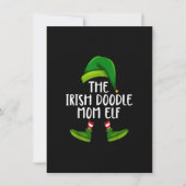 Irish Doodle Mam Dog Elf Funny Kerstmis Pajama X Kaart (Voorkant)