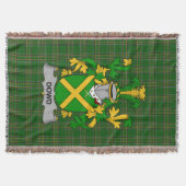 Irish Dowd of O_Dowd Wapenschild Familie Crest Ir Deken (Voorkant)