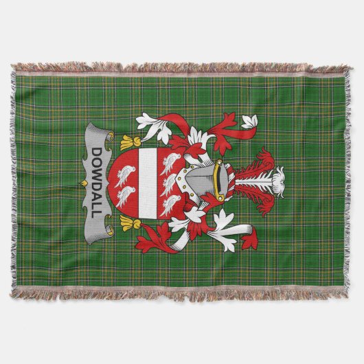 Irish Dowdall Coat of Arms Family Crest Ireland Deken (Voorkant)