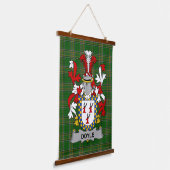 Irish Doyle or O_Doyle Coat of Arms Family Crest Hangend Wandkleed (Gebogen)