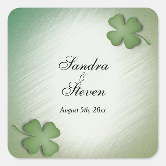 Irish Dream Wedding Vierkante Sticker (Voorkant)