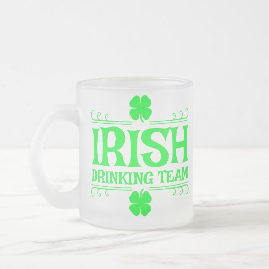 Irish Drink Team Green Shamrock Matglas Koffiemok (Links)
