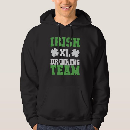 Irish Drinking Team Baseball St Patricks Day Hoodie (Voorkant)