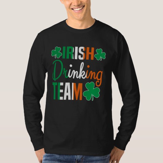 Irish Drinking Team St Patricks Day Beer Drinking T-shirt (Voorkant)