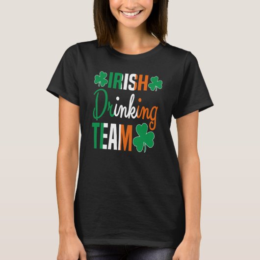 Irish Drinking Team St Patricks Day Beer Drinking  T-shirt (Voorkant)