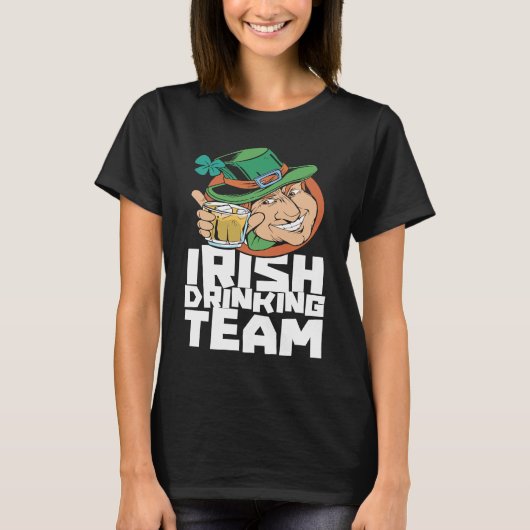 Irish Drinking Team St Patricks Day Ireland Leprec T-shirt (Voorkant)