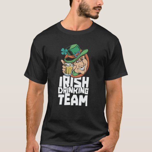 Irish Drinking Team St Patricks Day Ireland Leprec T-shirt (Voorkant)