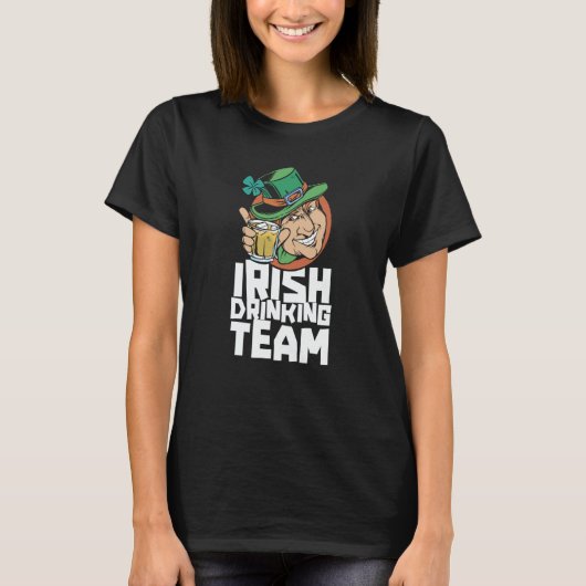 Irish Drinking Team St Patricks Day Ireland Leprec T-shirt (Voorkant)