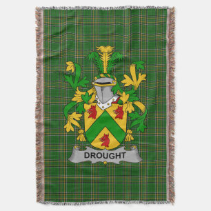 Irish Drought Coat of Arms Family Crest Ireland Deken