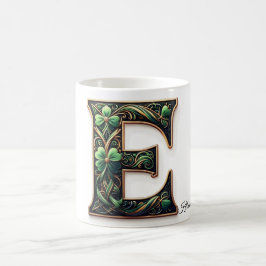 Irish E Monogram Coffee Cup Koffiemok