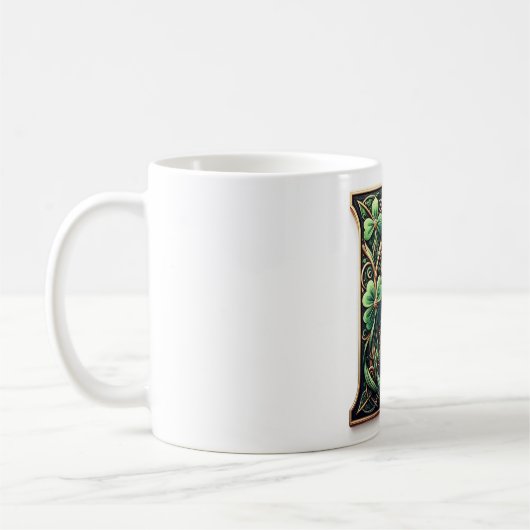 Irish E Monogram Coffee Cup Koffiemok (Links)