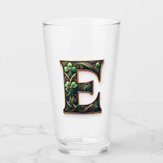 Irish E Monogram pint glass Glas (Voorkant)