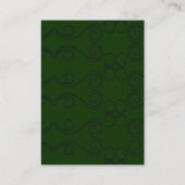 Irish Elegant Gold Artwork Abstract Green Wedding Informatiekaartje (Achterkant)