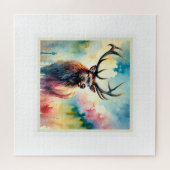Irish Elk 170724AREF101 - Watercolor Legpuzzel (Horizontaal)