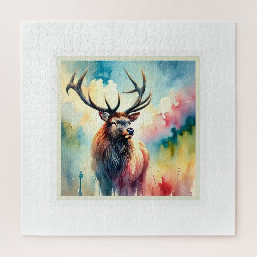 Irish Elk 170724AREF101 - Watercolor Legpuzzel (Verticaal)