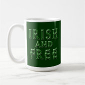 IRISH en VRIJ voor St. Patrick's Day Koffiemok (Links)