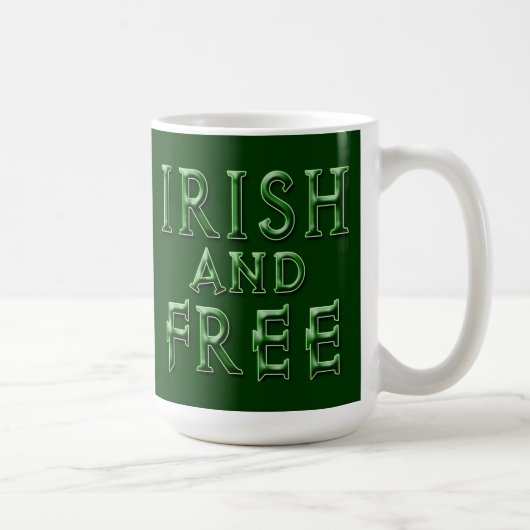 IRISH en VRIJ voor St. Patrick's Day Koffiemok (Rechts)