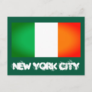 Irish erfgoed NYC-stijl vieren - Ierse vlag Briefkaart