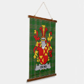 Irish Ewing Coat of Arms Family Crest Hangend Wandkleed (Gebogen)